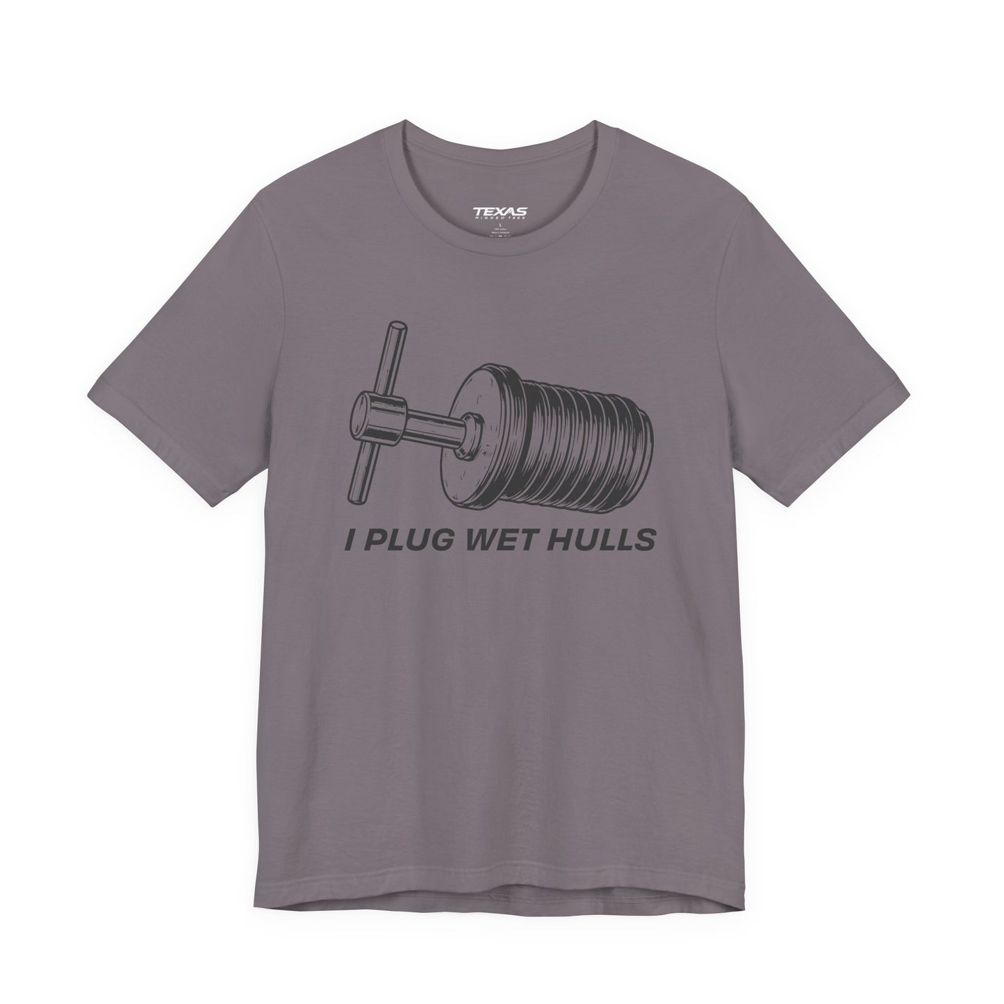 I Plug Wet Hulls — Unisex Cotton Tee