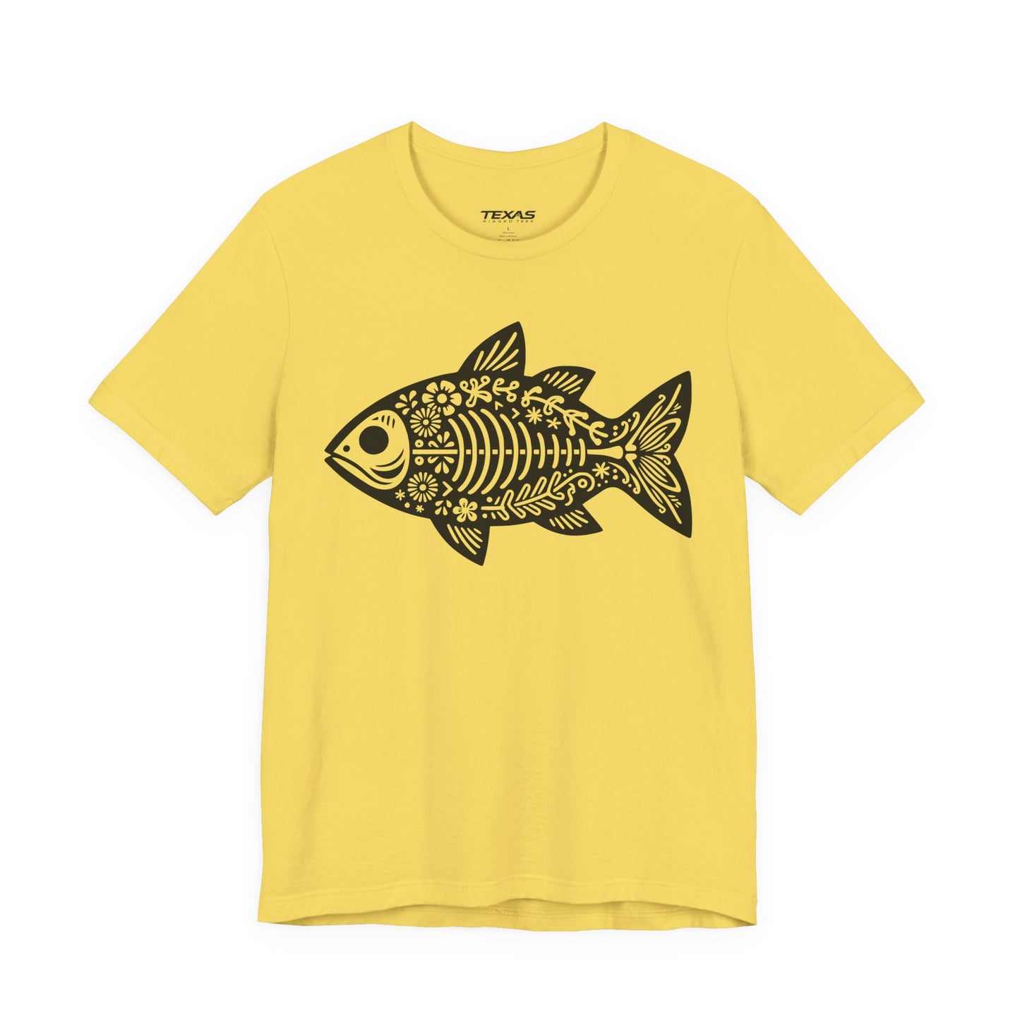 Mexican Flora Fish Skeleton — Unisex Cotton Tee