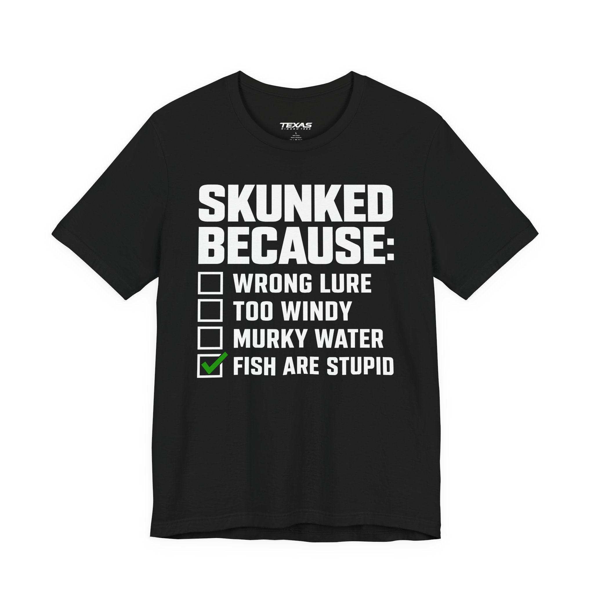 Skunked Because — Unisex Cotton Tee