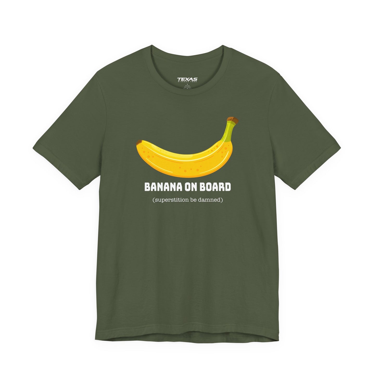 Banana on Board (Superstition Be Damned) — Unisex Cotton Tee