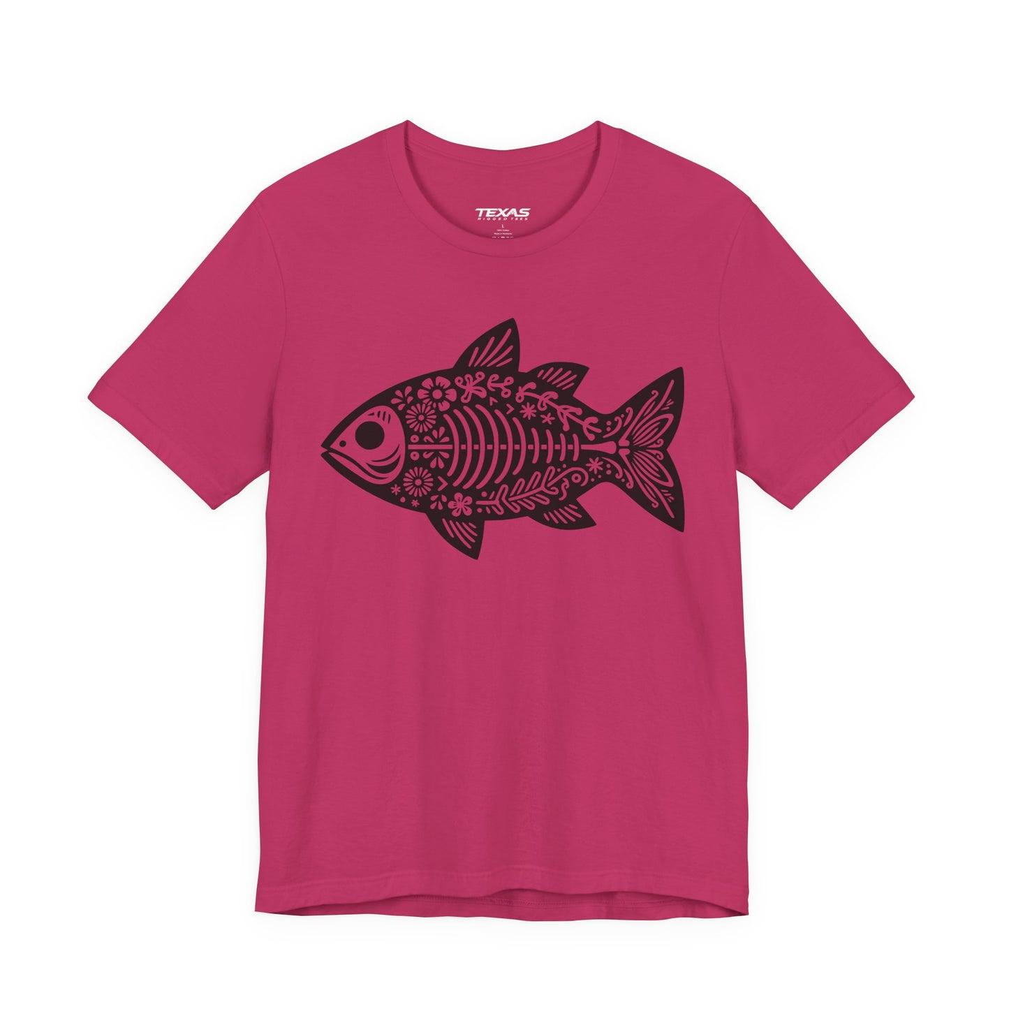 Mexican Flora Fish Skeleton — Unisex Cotton Tee