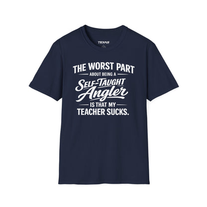 Self-Taught Angler — Unisex Cotton Tee