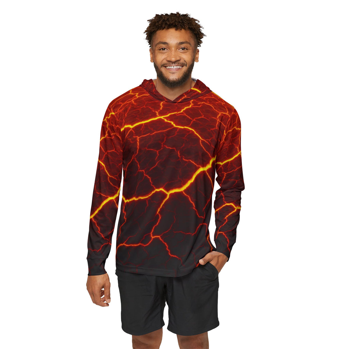 Molten Magma — Unisex Fishing Pullover Hoodie (SPF 50+)