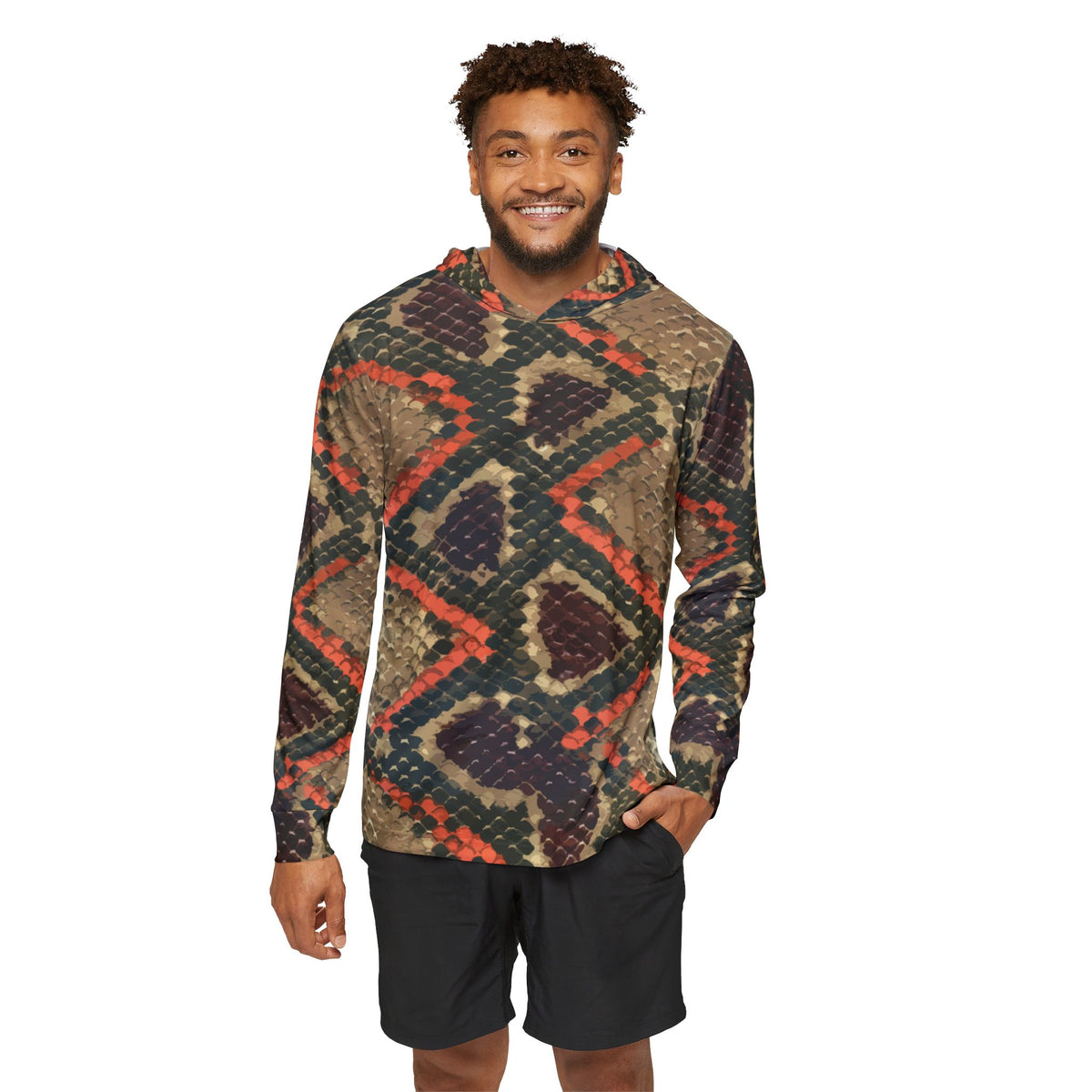 Burmese Python — Unisex Fishing Pullover Hoodie (SPF 50+)