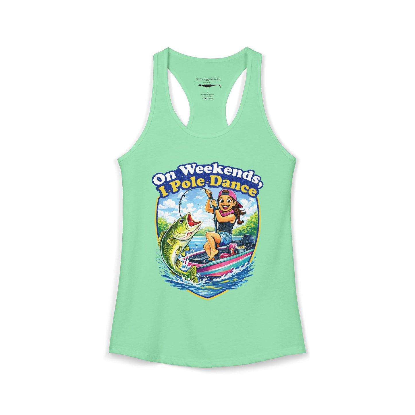 On Weekends, I Pole Dance — Women’s Racerback Tank