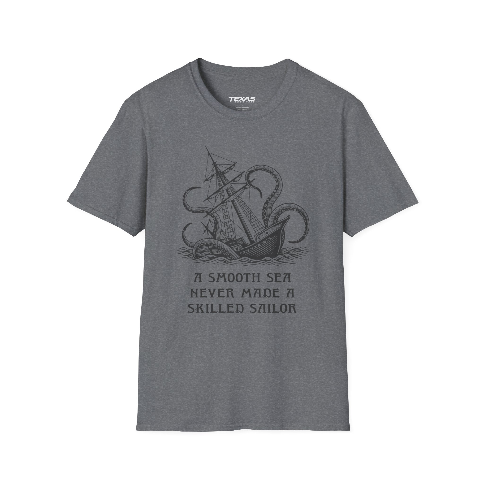 A smooth sea never made a skilled sailor — Unisex Cotton Tee