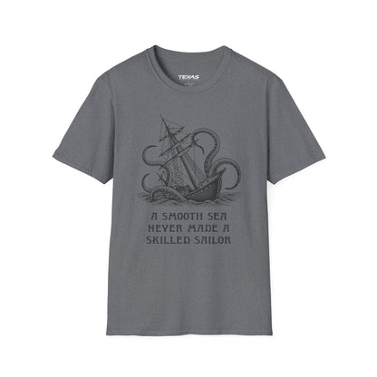 A smooth sea never made a skilled sailor — Unisex Cotton Tee