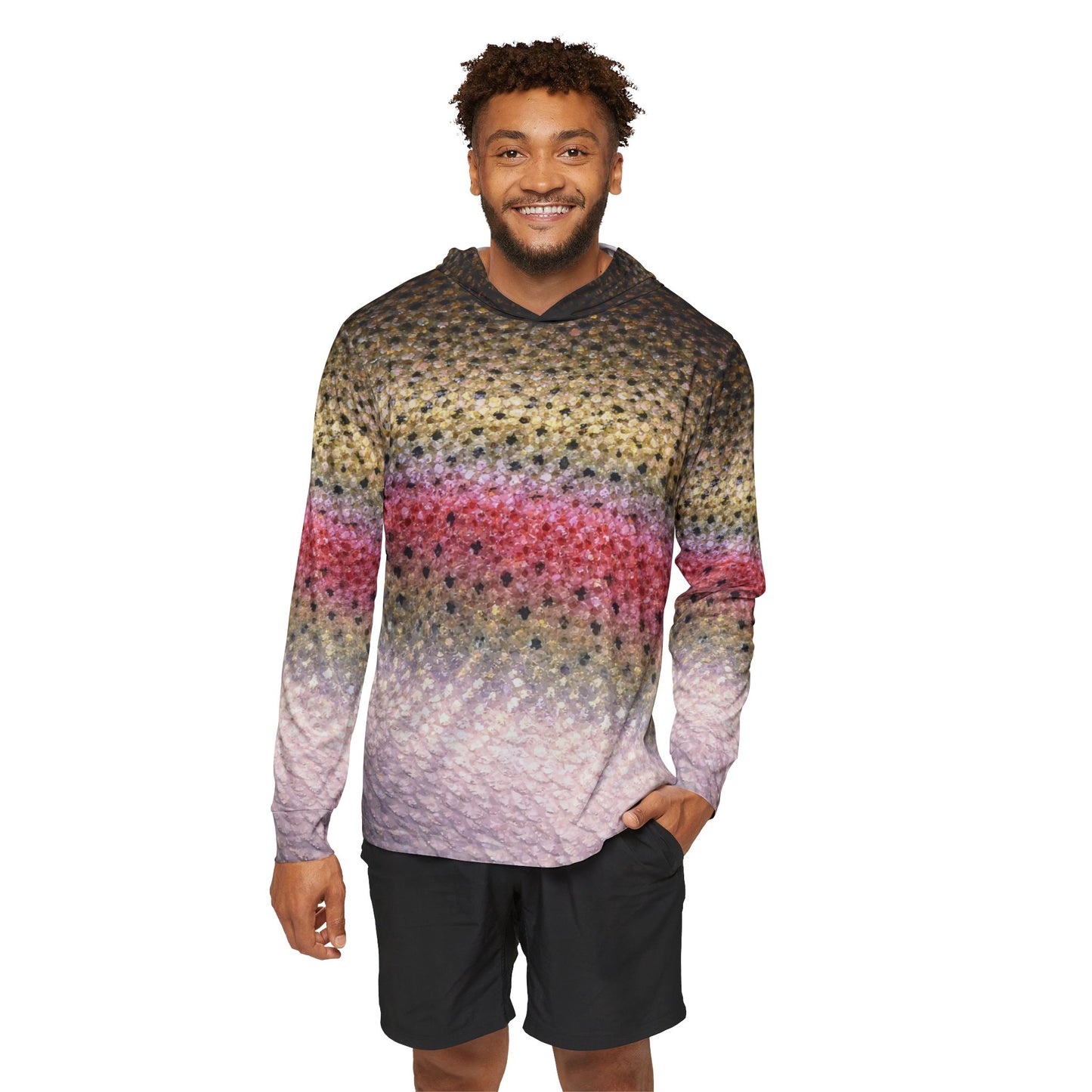 Rainbow Trout — Unisex Fishing Pullover Hoodie (SPF 50+)