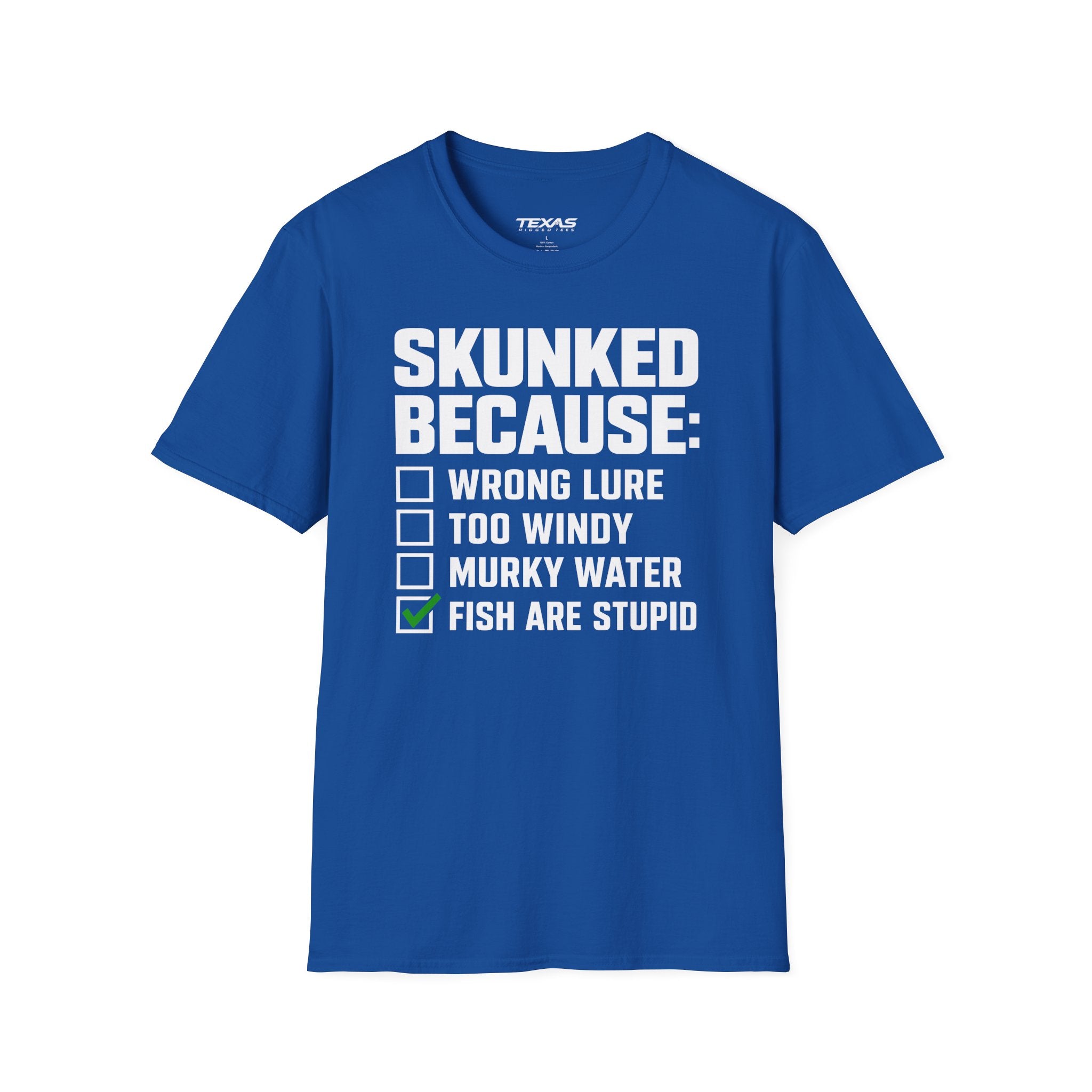 Skunked Because — Unisex Cotton Tee