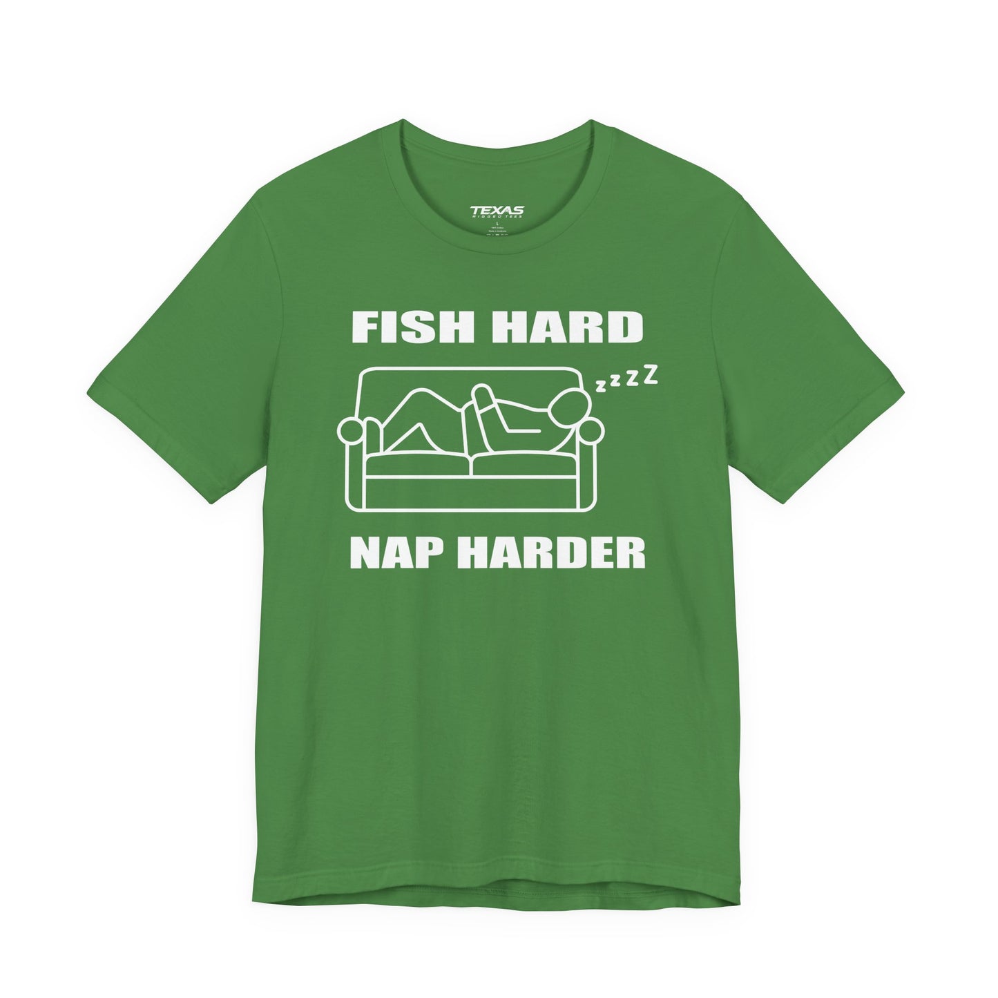 Fish Hard, Nap Harder — Unisex Cotton Tee