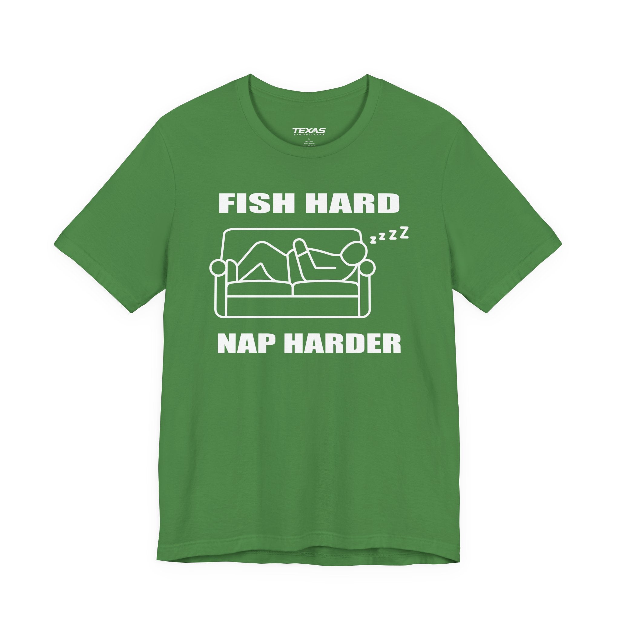 Fish Hard, Nap Harder — Unisex Cotton Tee