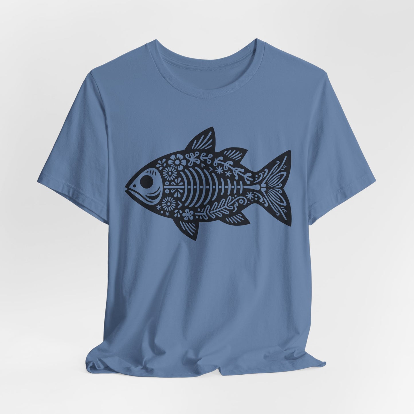 Mexican Flora Fish Skeleton — Unisex Cotton Tee