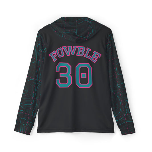 Fowble #30 - JMOC's Baseball Jersey Contour Lines Sleeves Black & Green