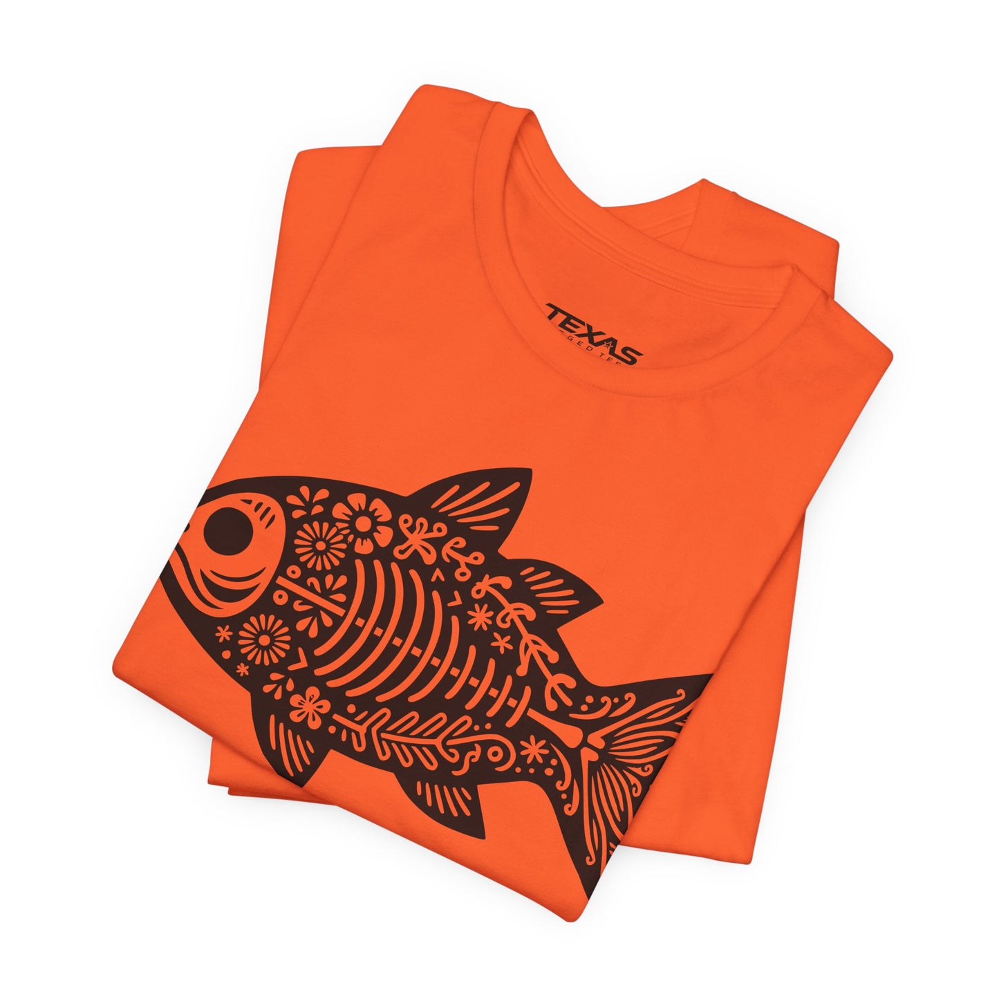 Mexican Flora Fish Skeleton — Unisex Cotton Tee