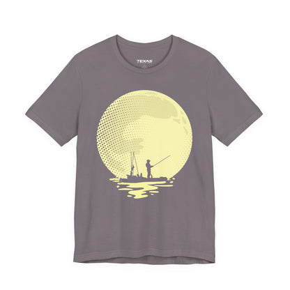 Full Moon Fishing (Kayak Edition) — Unisex Cotton Tee