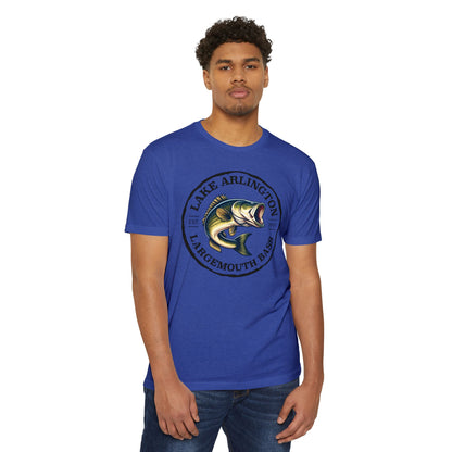 Lake Arlington Largemouth Bass — Unisex Cotton-Poly Blend T-Shirt