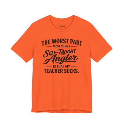 Self-Taught Angler — Unisex Cotton Tee