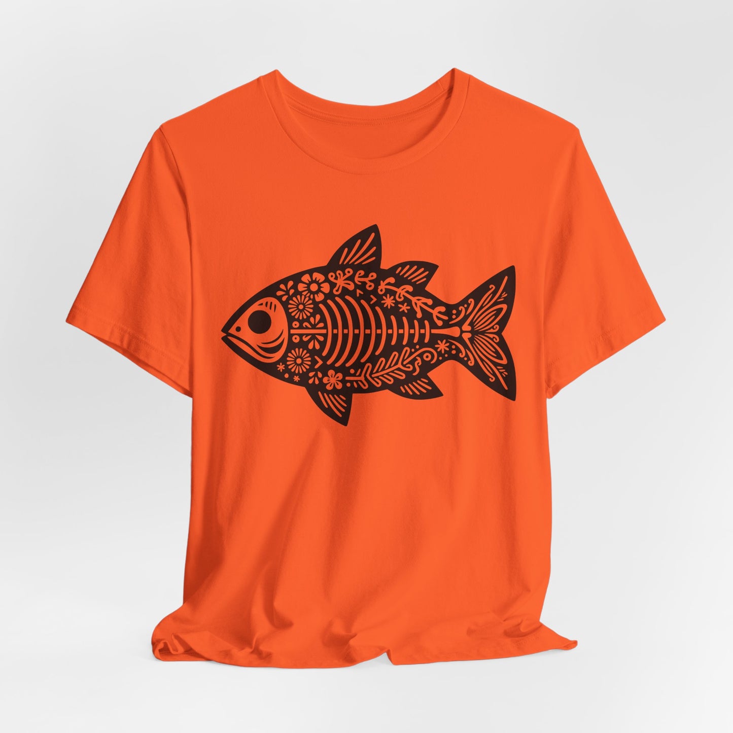 Mexican Flora Fish Skeleton — Unisex Cotton Tee