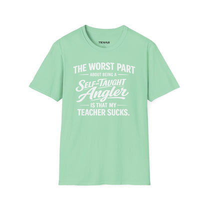 Self-Taught Angler — Unisex Cotton Tee
