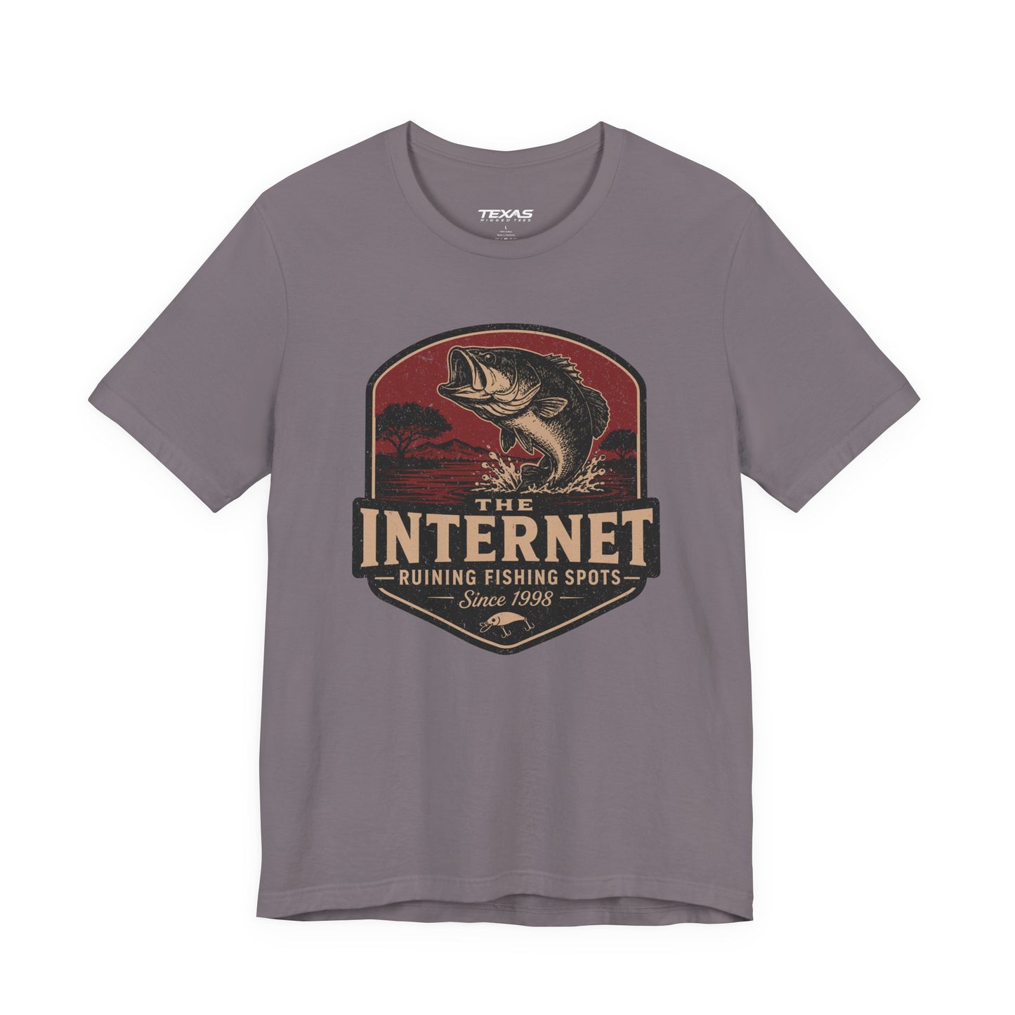 The Internet: Ruining Fishing Spots Since 1998 — Unisex Cotton Tee