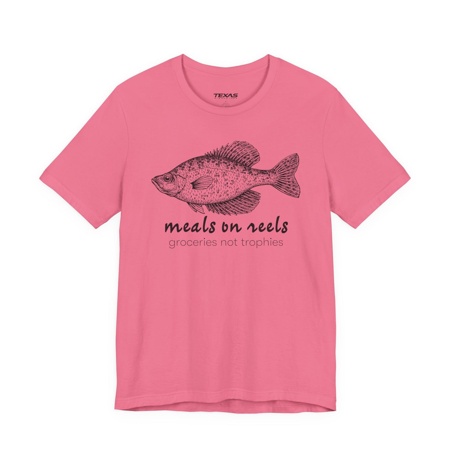 Meals on Reels: Groceries Not Trophies — Unisex Cotton Tee
