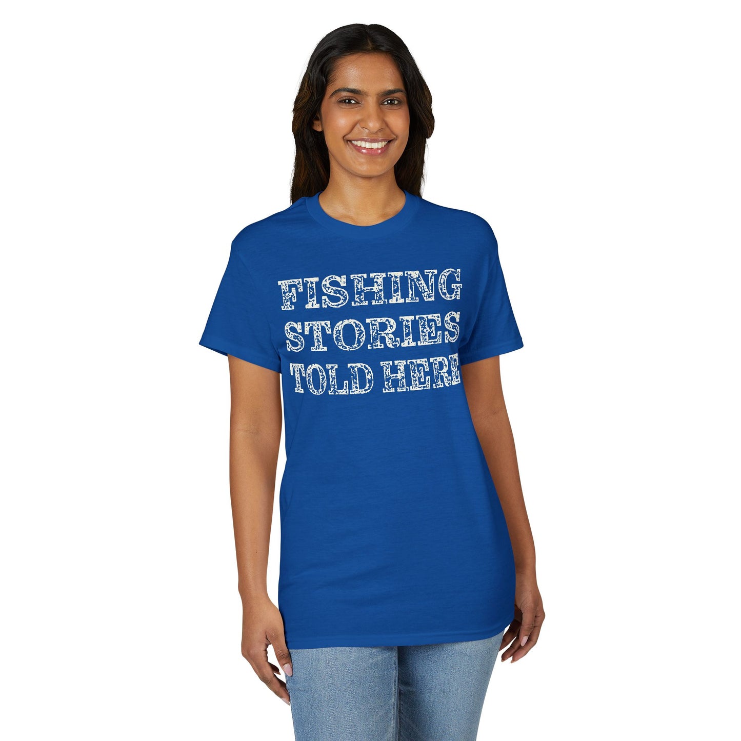 Fishing Stories Told Here — Unisex DryBlend® T-Shirt