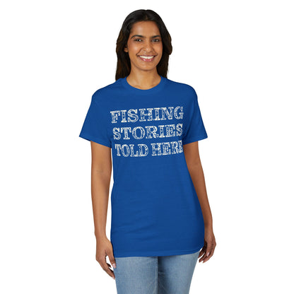 Fishing Stories Told Here — Unisex DryBlend® T-Shirt