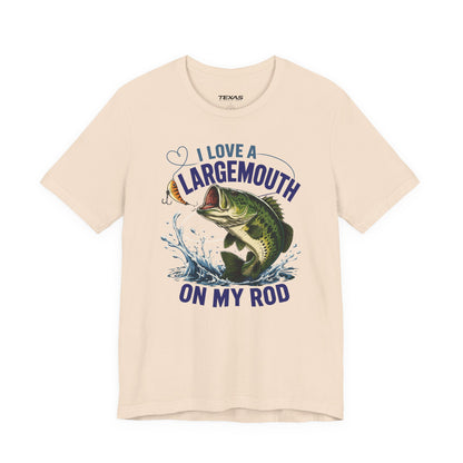 I Love a Largemouth on My Rod — Unisex Cotton Tee
