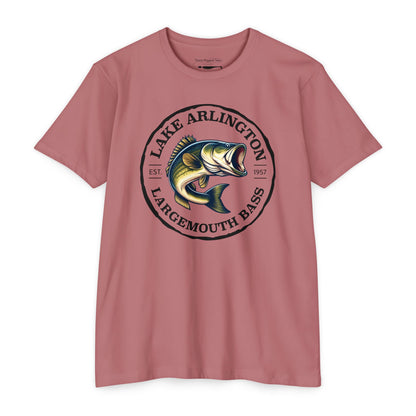 Lake Arlington Largemouth Bass — Unisex Cotton-Poly Blend T-Shirt
