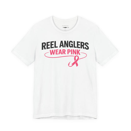 Reel Anglers Wear Pink — Unisex Jersey Short Sleeve Tee