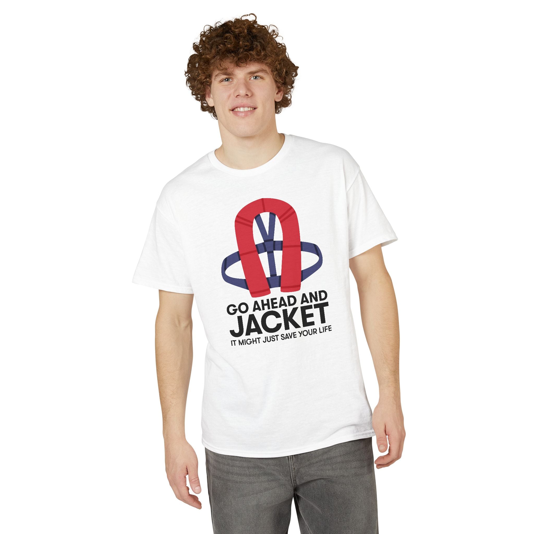 Go Ahead and Jacket — Unisex DryBlend® T-Shirt