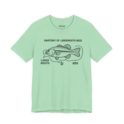 Anatomy of a Largemouth Bass — Unisex Cotton Tee