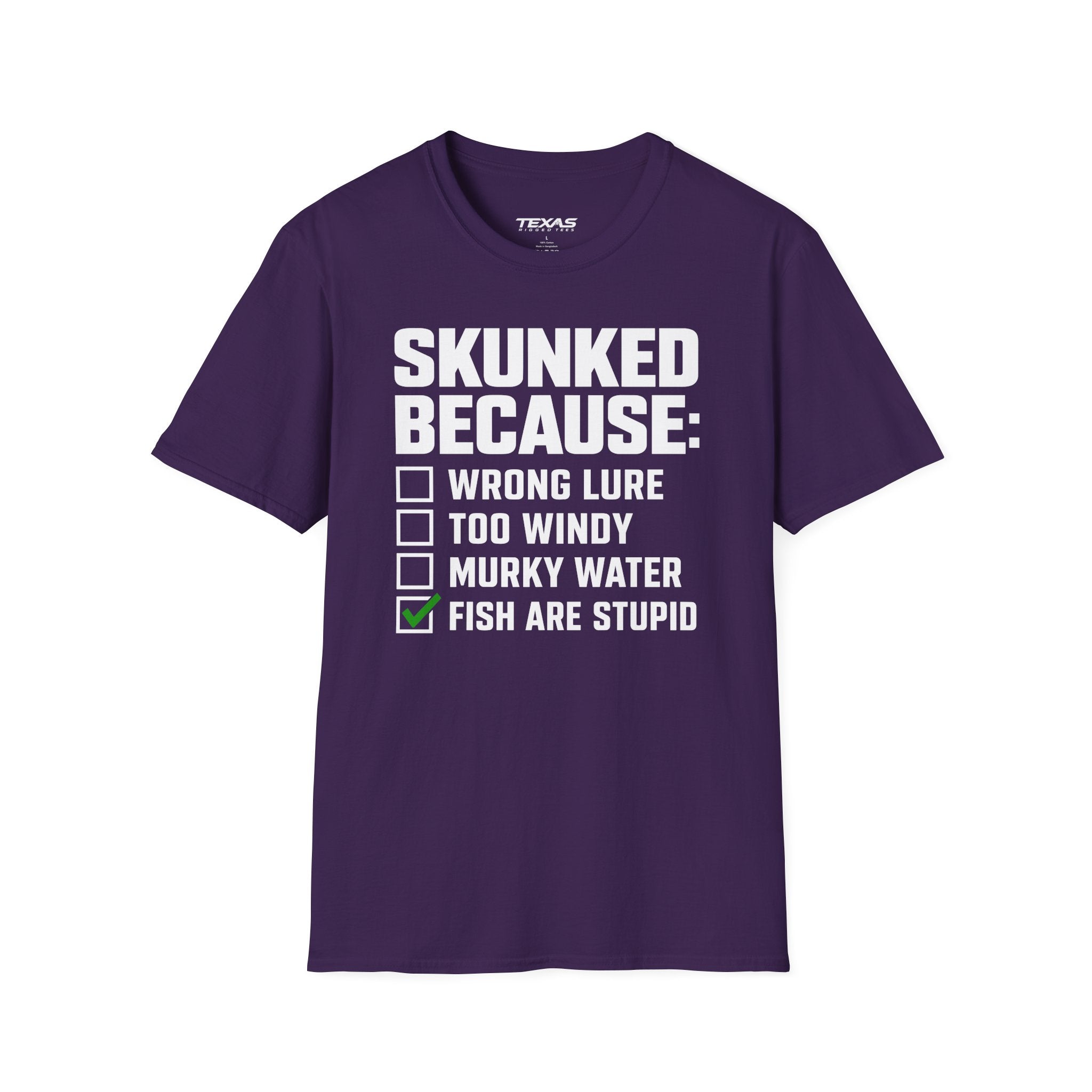 Skunked Because — Unisex Cotton Tee