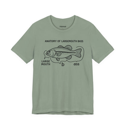 Anatomy of a Largemouth Bass — Unisex Cotton Tee