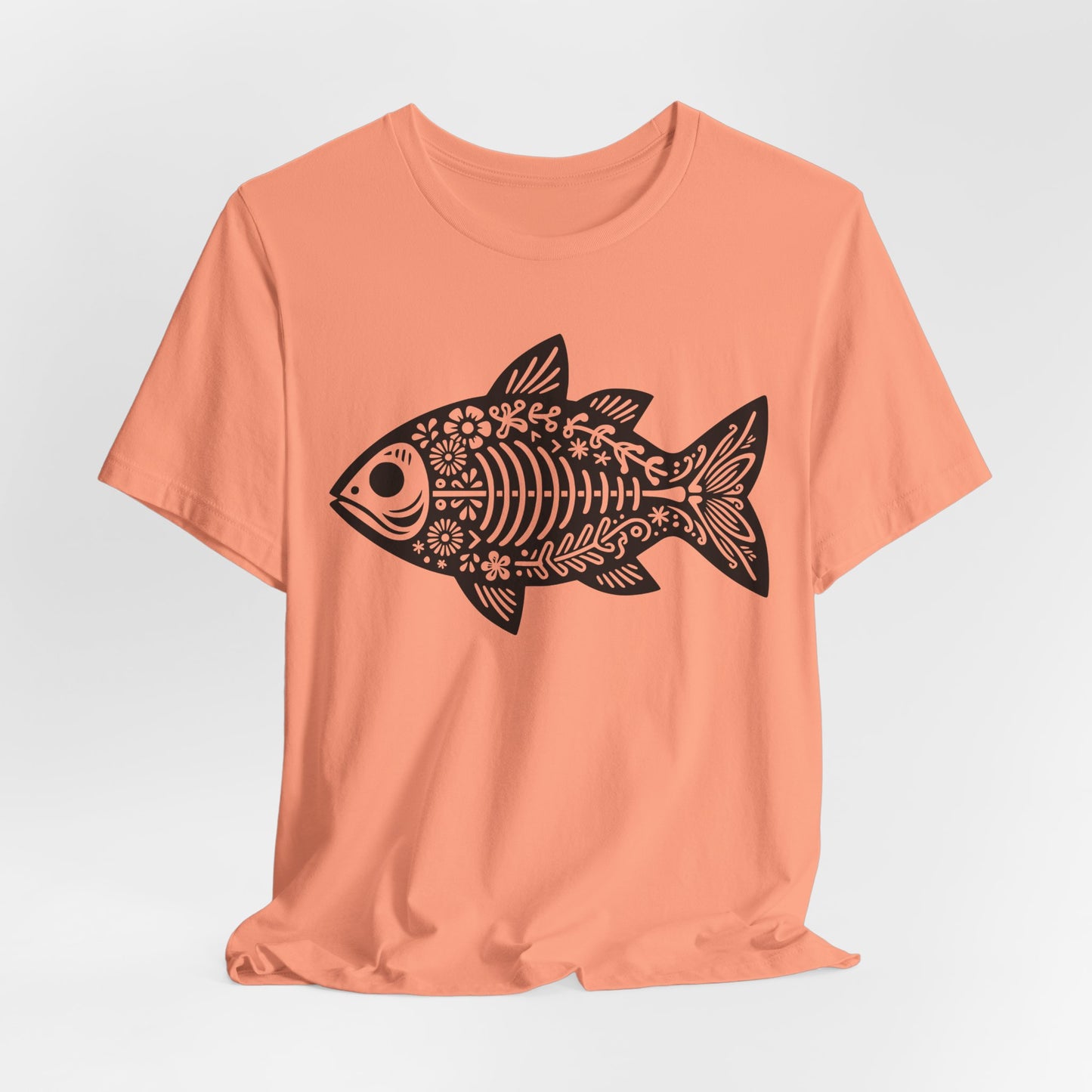 Mexican Flora Fish Skeleton — Unisex Cotton Tee