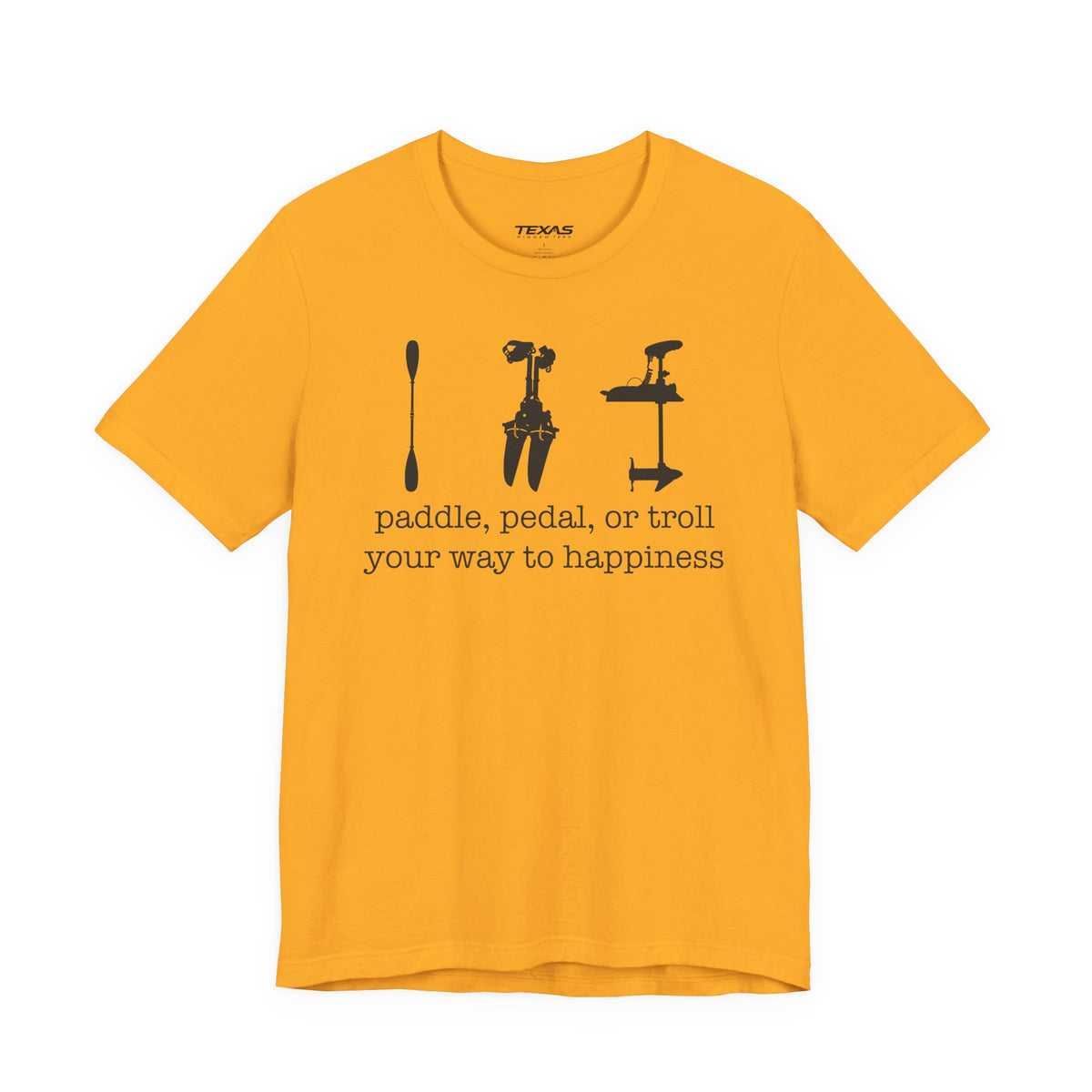 Paddle, Pedal, or Troll Your Way to Happiness — Unisex Cotton Tee