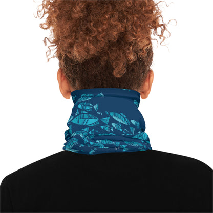 Deep Blue Schooling Fish — Unisex Neck Gaiter (SPF 50+)
