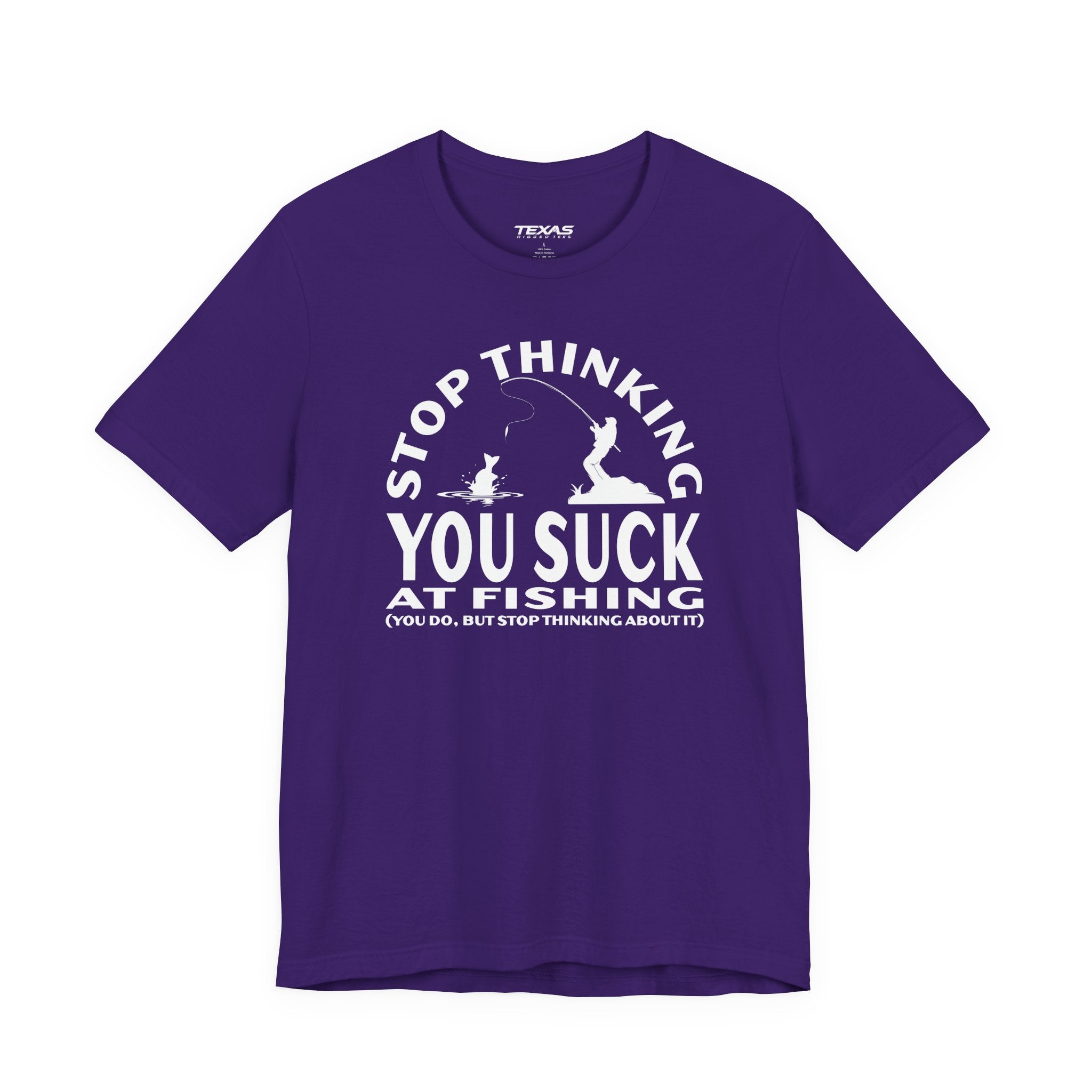 Stop Thinking You Suck at Fishing — Unisex Cotton Tee