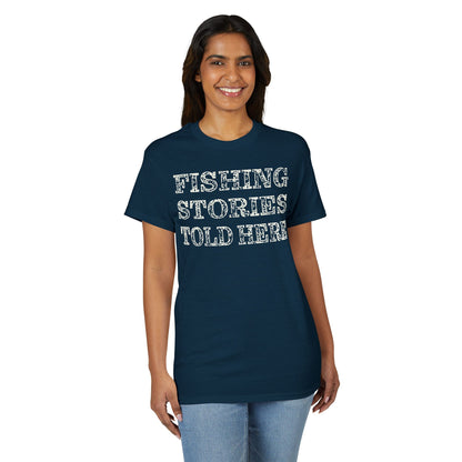 Fishing Stories Told Here — Unisex DryBlend® T-Shirt