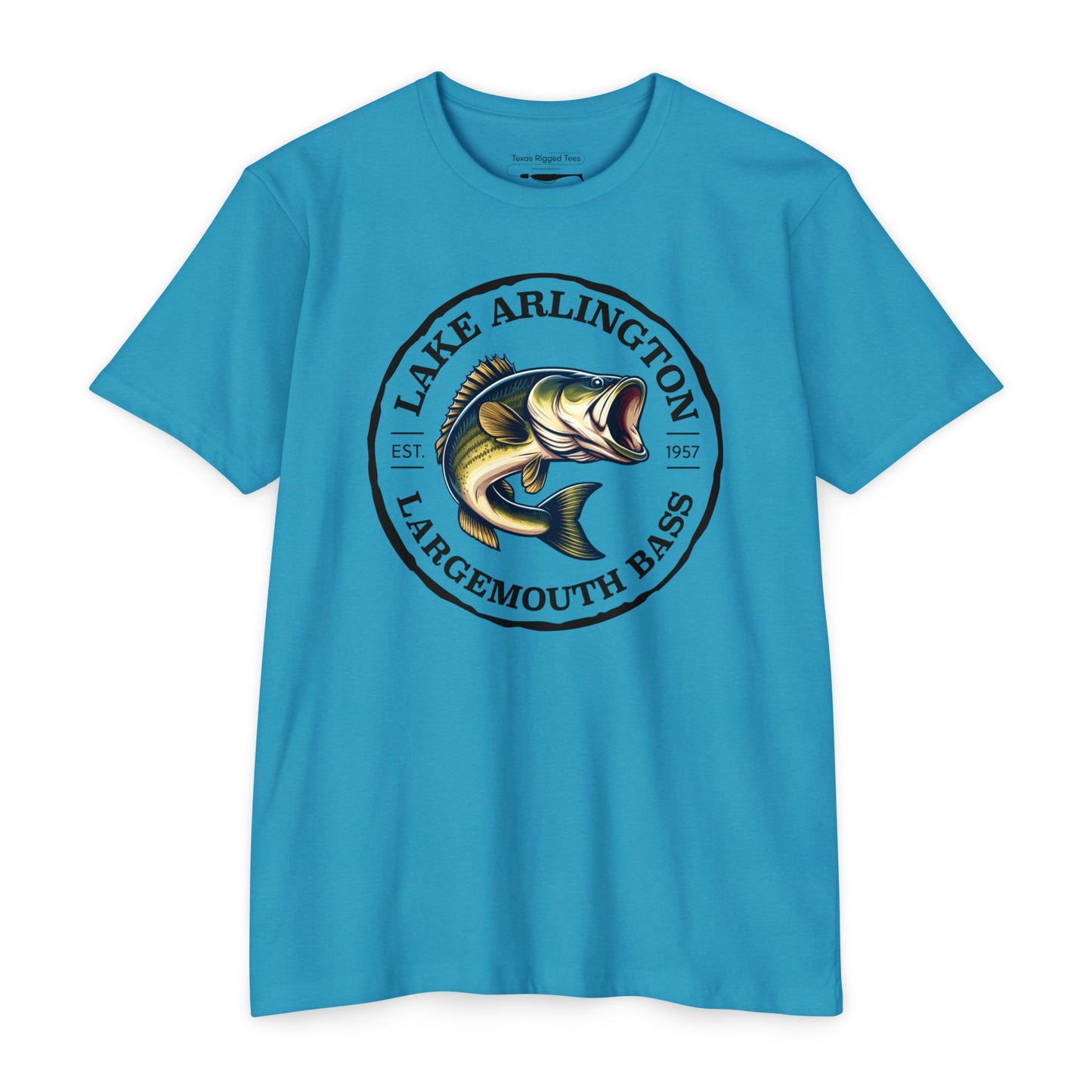 Lake Arlington Largemouth Bass — Unisex Cotton-Poly Blend T-Shirt
