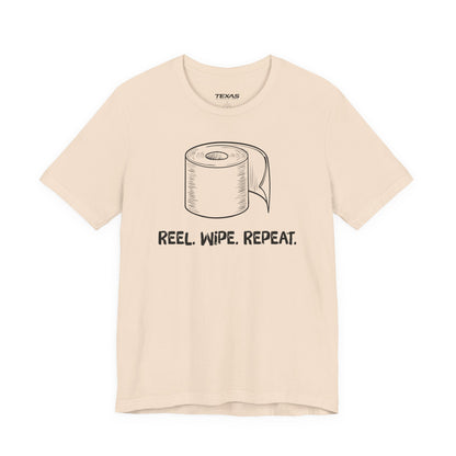 Reel. Wipe. Repeat. — Unisex Cotton Tee