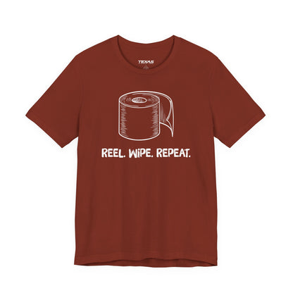 Reel. Wipe. Repeat. — Unisex Cotton Tee