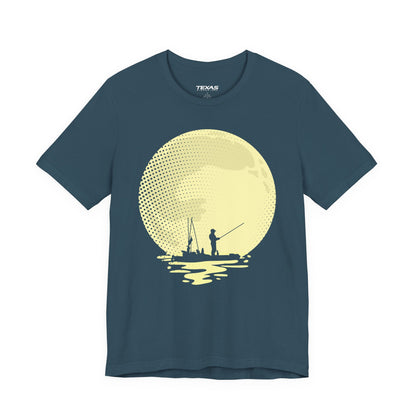 Full Moon Fishing (Kayak Edition) — Unisex Cotton Tee