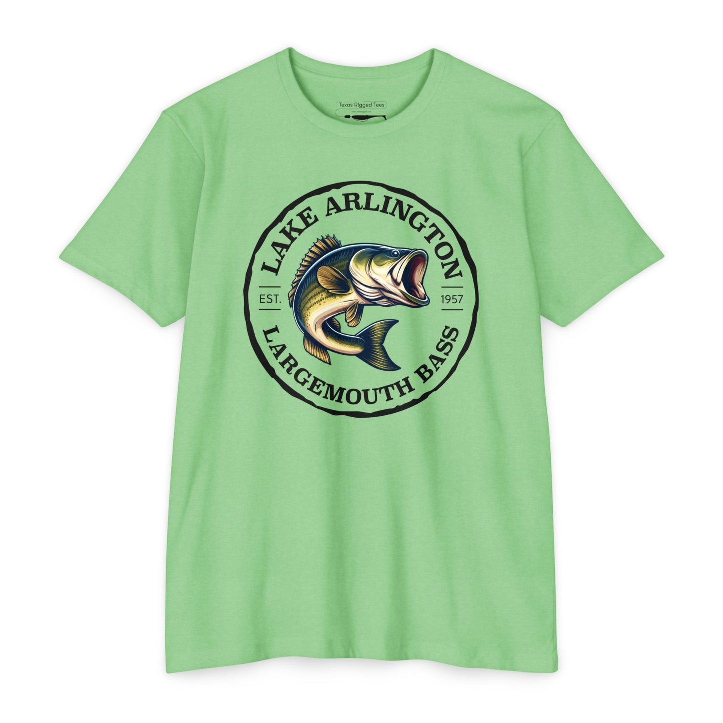 Lake Arlington Largemouth Bass — Unisex Cotton-Poly Blend T-Shirt