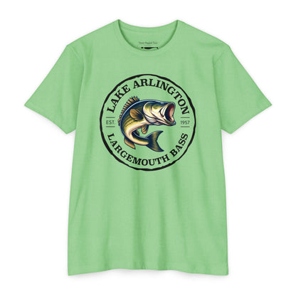 Lake Arlington Largemouth Bass — Unisex Cotton-Poly Blend T-Shirt