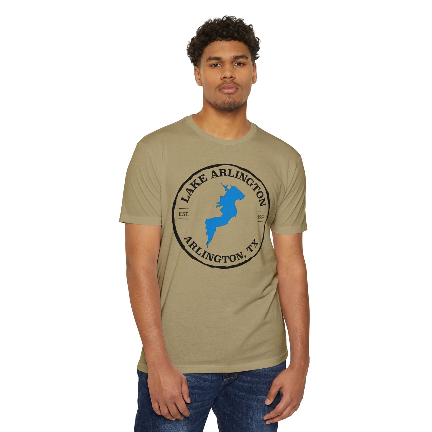 Lake Arlington — Unisex Cotton-Poly Blend T-Shirt