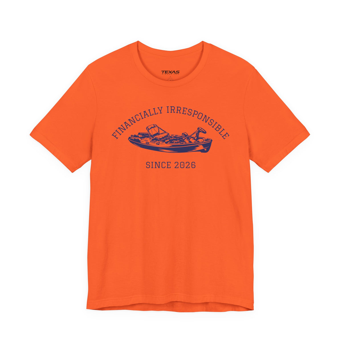 Financially Irresponsible Since XXXX (Kayak Edition) — Unisex Cotton Tee