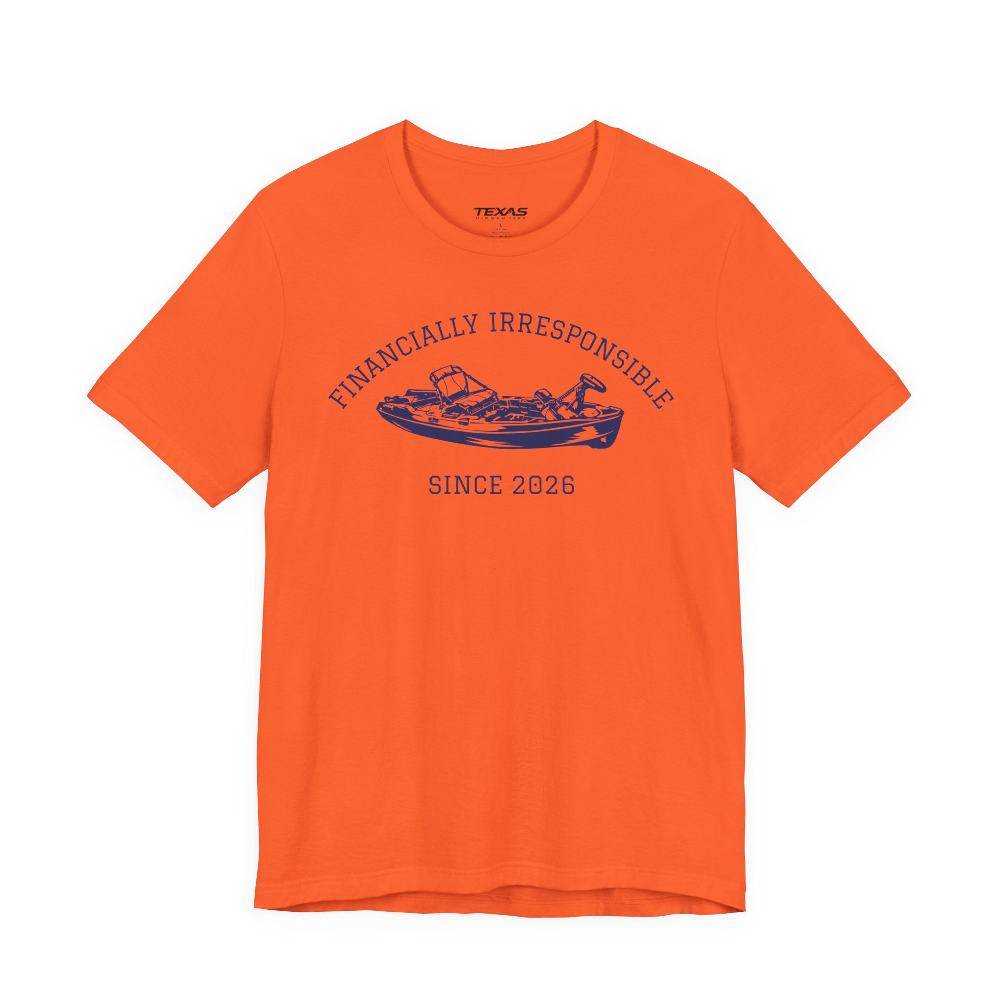 Financially Irresponsible Since XXXX (Kayak Edition) — Unisex Cotton Tee