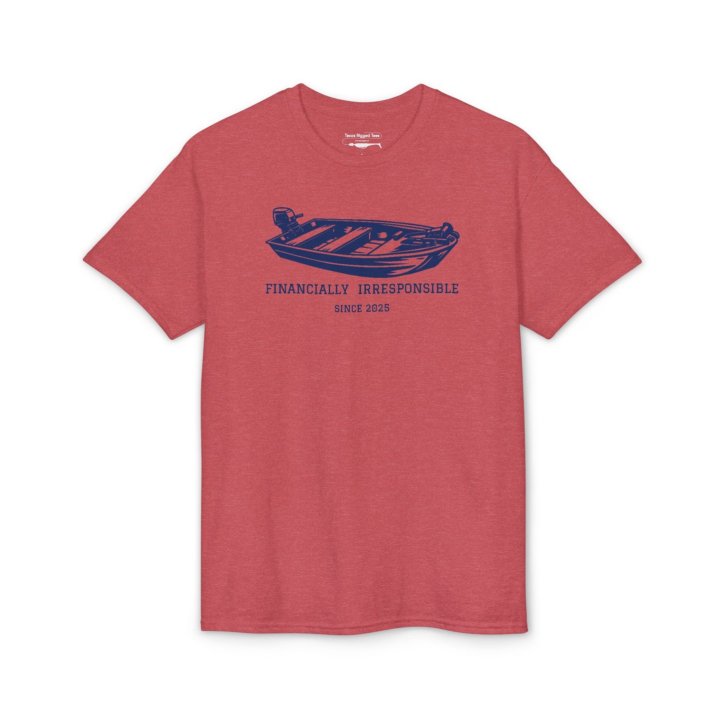 Financially Irresponsible Since XXXX (Jon Boat Edition) — Unisex DryBlend® T-Shirt (Customizable)