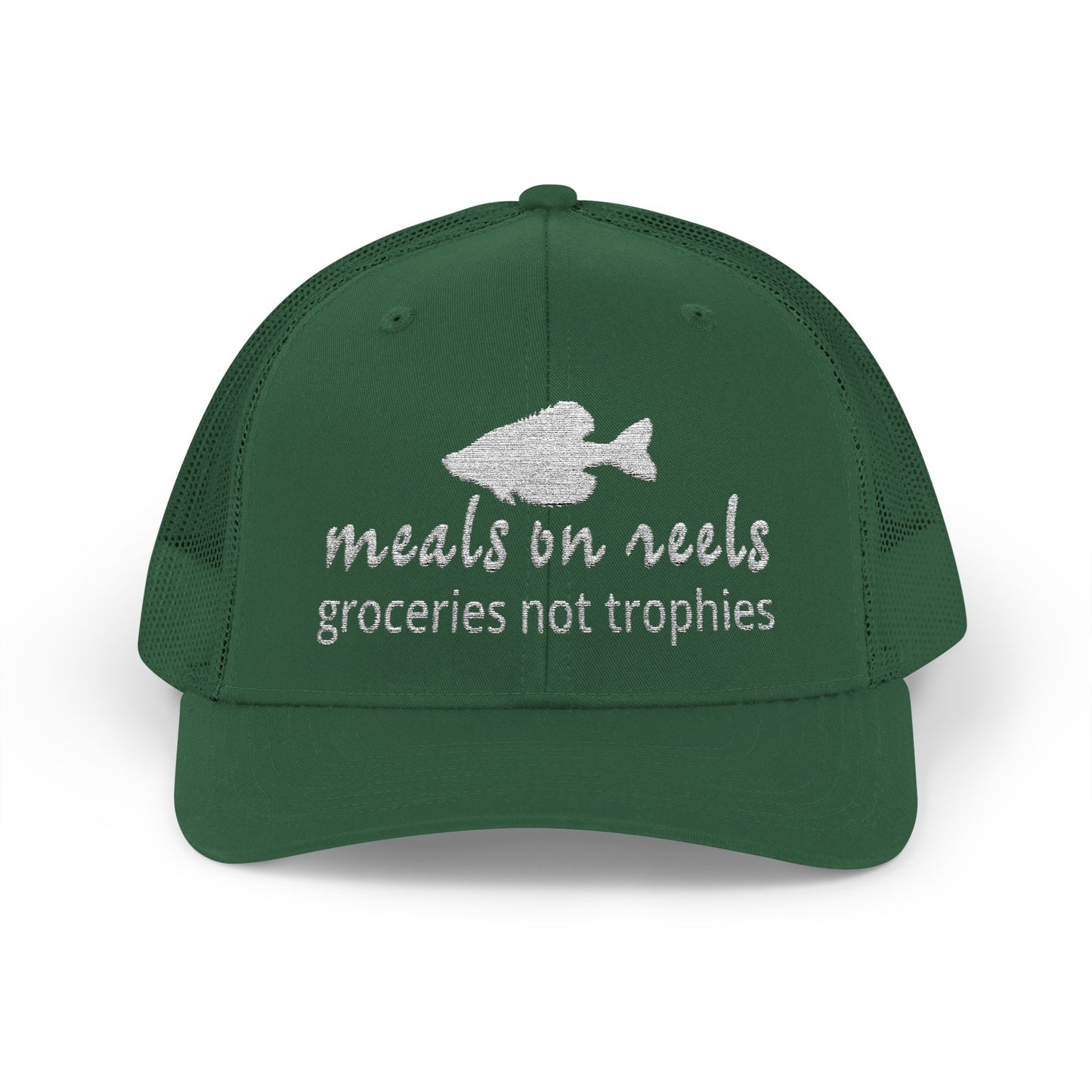 Meals on Reels: Groceries Not Trophies — Embroidered Baseball Cap